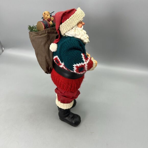 Vintage Santa Collectible World Bazaars Santa with Toy Sack 80525 #6 - Picture 11 of 16